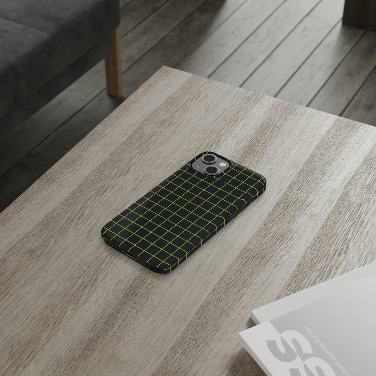 Green Grid Snap Case