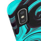 Aqua liquid marble pattern Tough Case