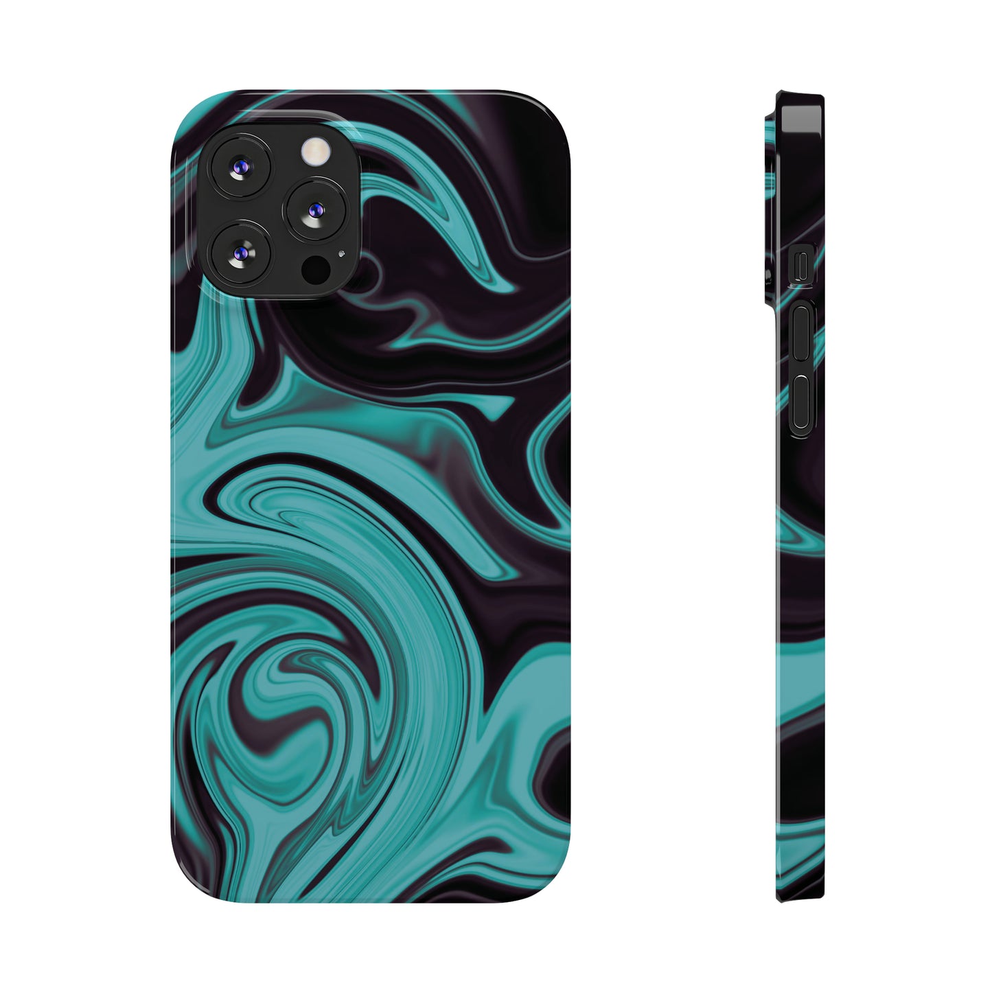 Aqua liquid marble pattern Snap Case