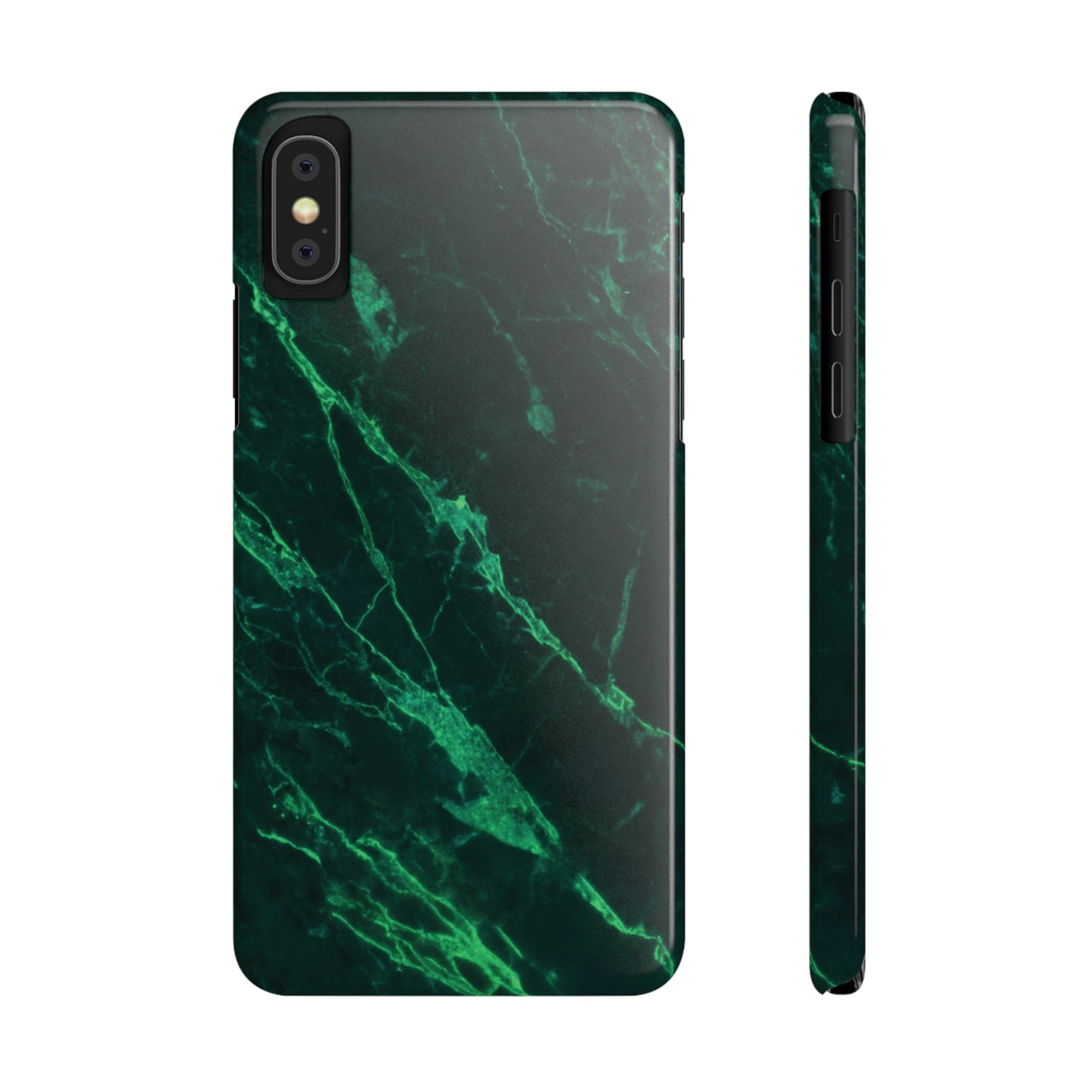 Dark green marble pattern Snap Case