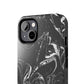 Grey & White liquid paint pattern Tough Case