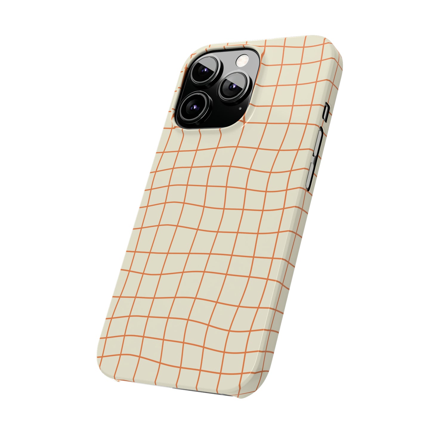 Soft Beige Dizzy Grid Snap Case