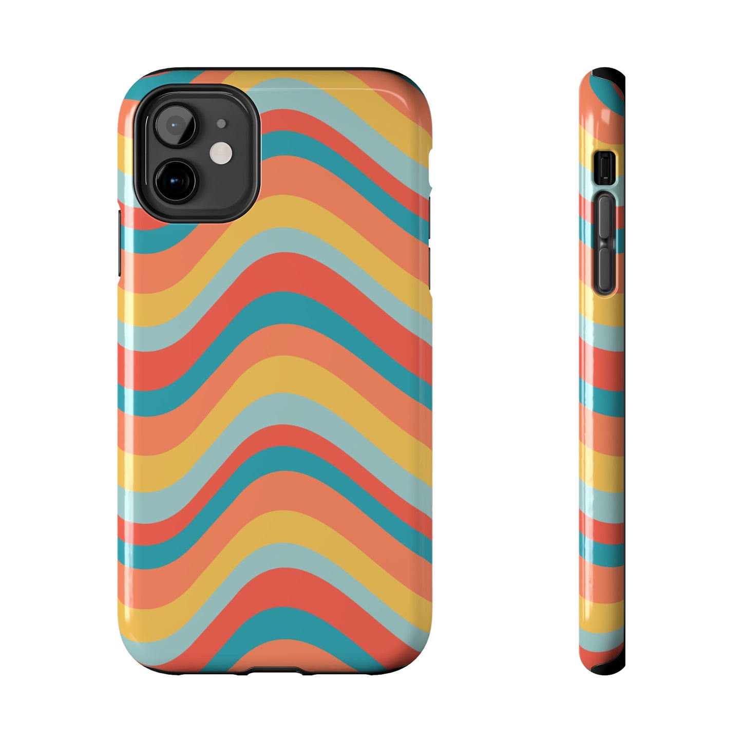 Wavy Pattern Tough iPhone Case