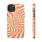 Orange Dizzy Spiral Tough iPhone Case