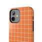 Tangerine Grid Tough iPhone Case