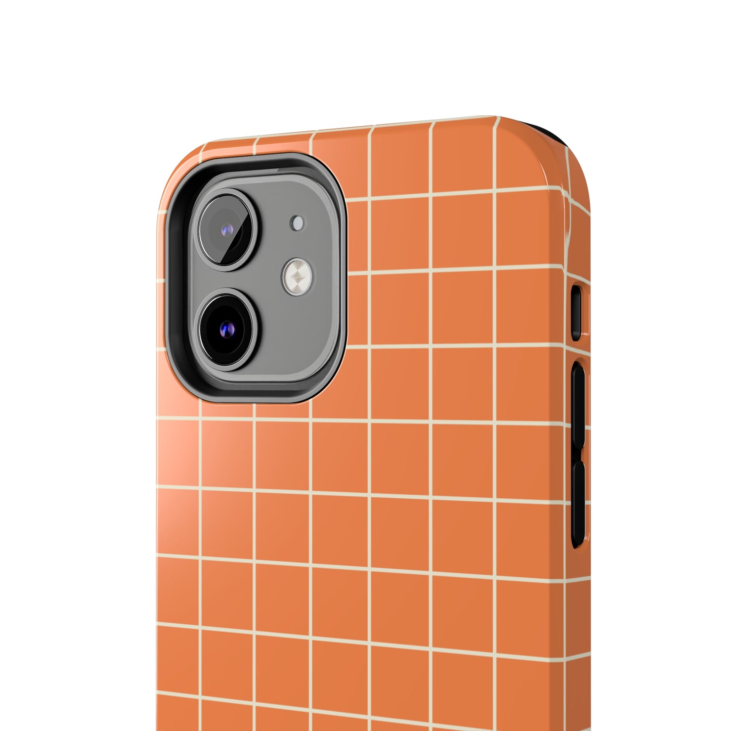 Tangerine Grid Tough iPhone Case