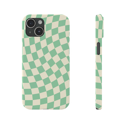 Pistachio Checkers Snap Case