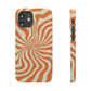 Orange Dizzy Spiral Snap Case