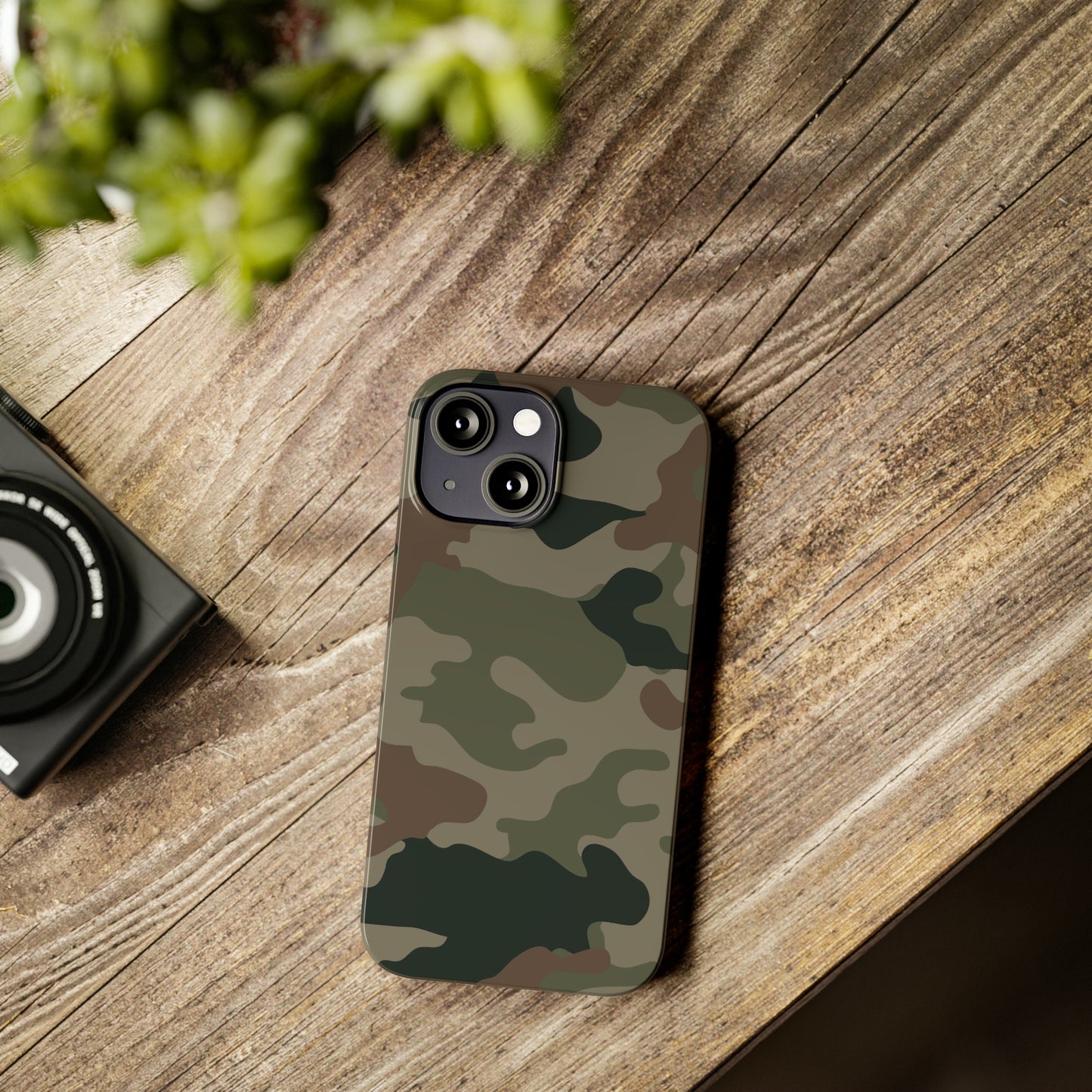 Dark Camouflage Snap Case