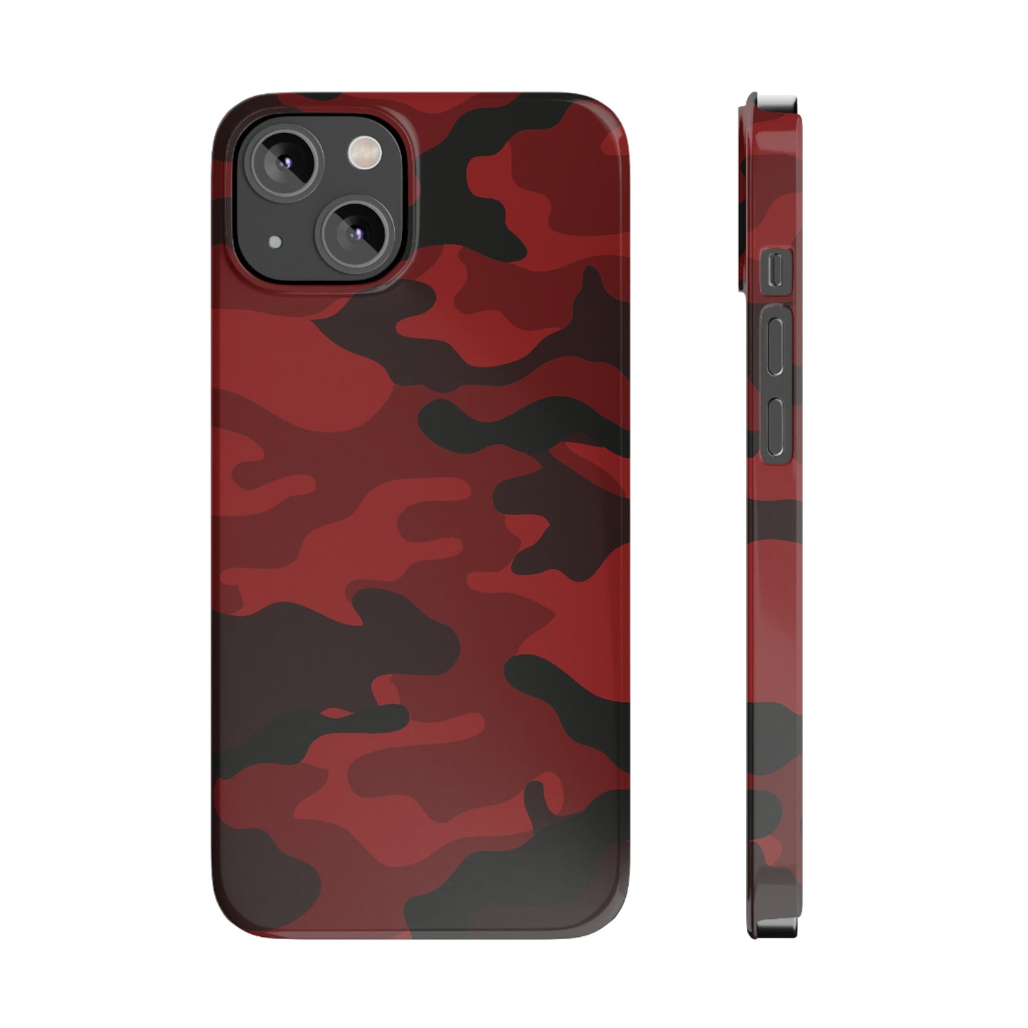 Red Camouflage Snap Case