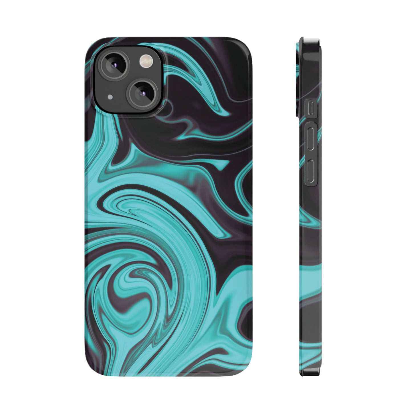 Aqua liquid marble pattern Snap Case