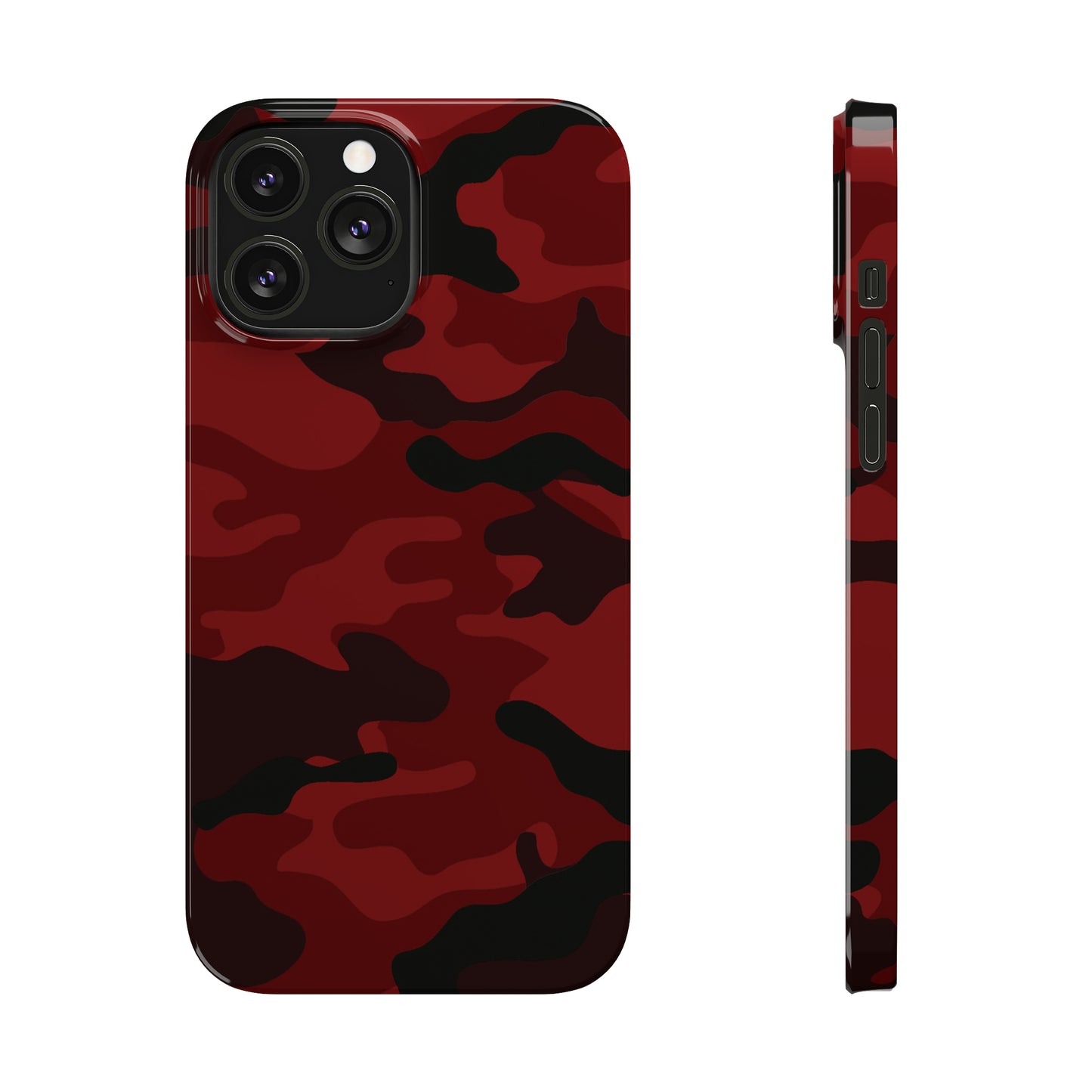 Red Camouflage Snap Case