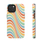 Retro Swirl Tough iPhone Case