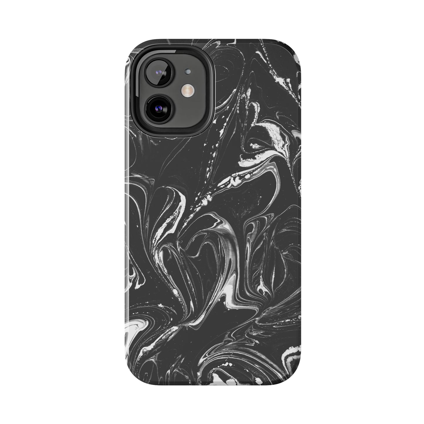 Grey & White liquid paint pattern Tough Case