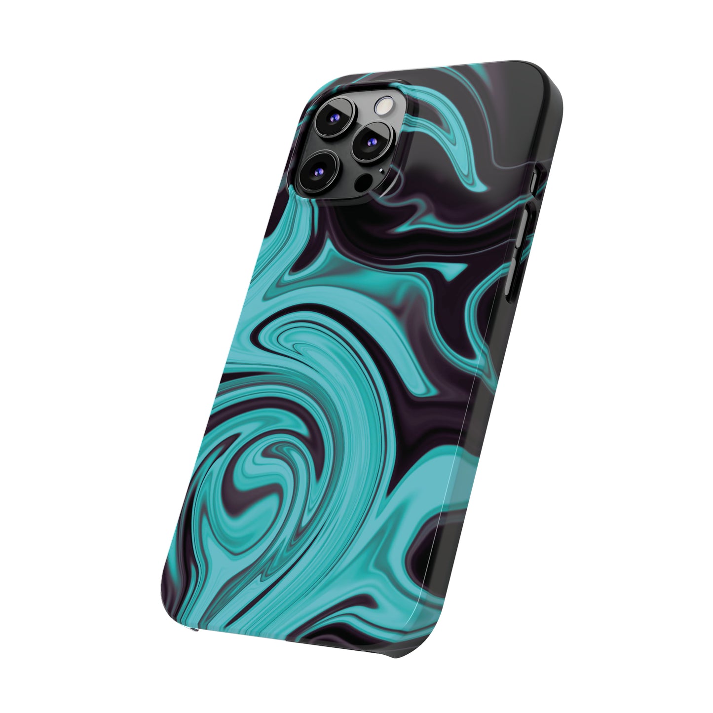 Aqua liquid marble pattern Snap Case