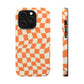 Retro Orange Peel Crazy Checkers MagSafe Tough Case