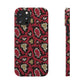 Red Snake Skin Snap Case