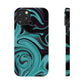 Aqua liquid marble pattern Snap Case