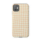 Soft Beige Dizzy Grid Snap Case