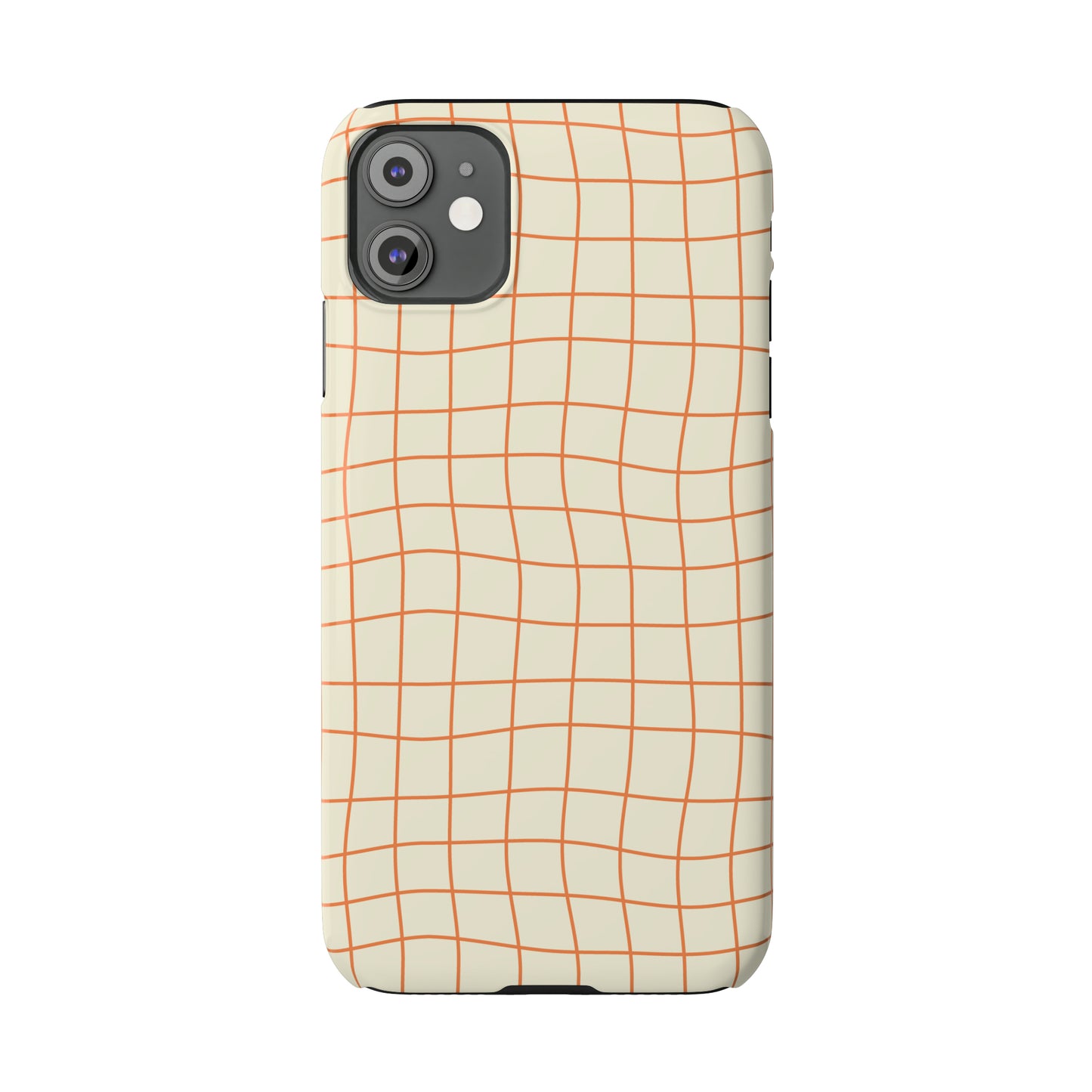 Soft Beige Dizzy Grid Snap Case