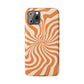 Orange Dizzy Spiral Snap Case