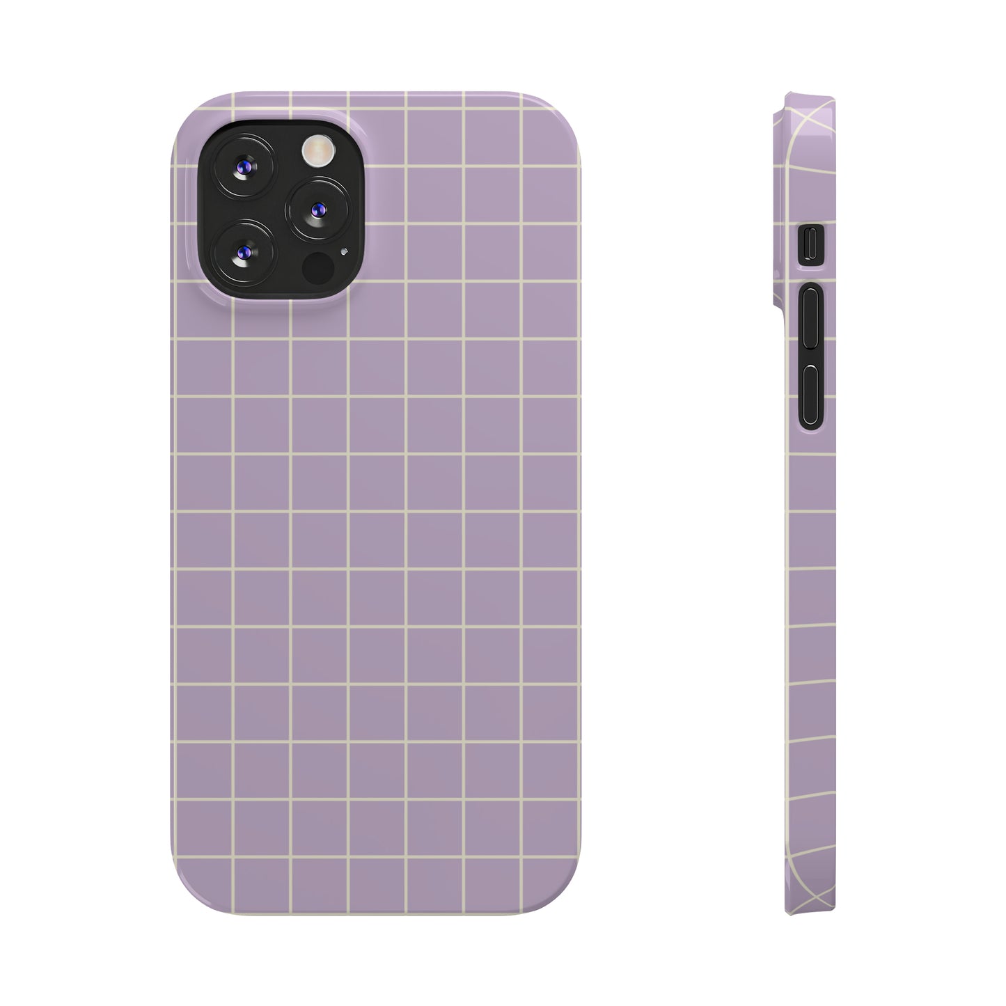 Lavender Grid Snap Case