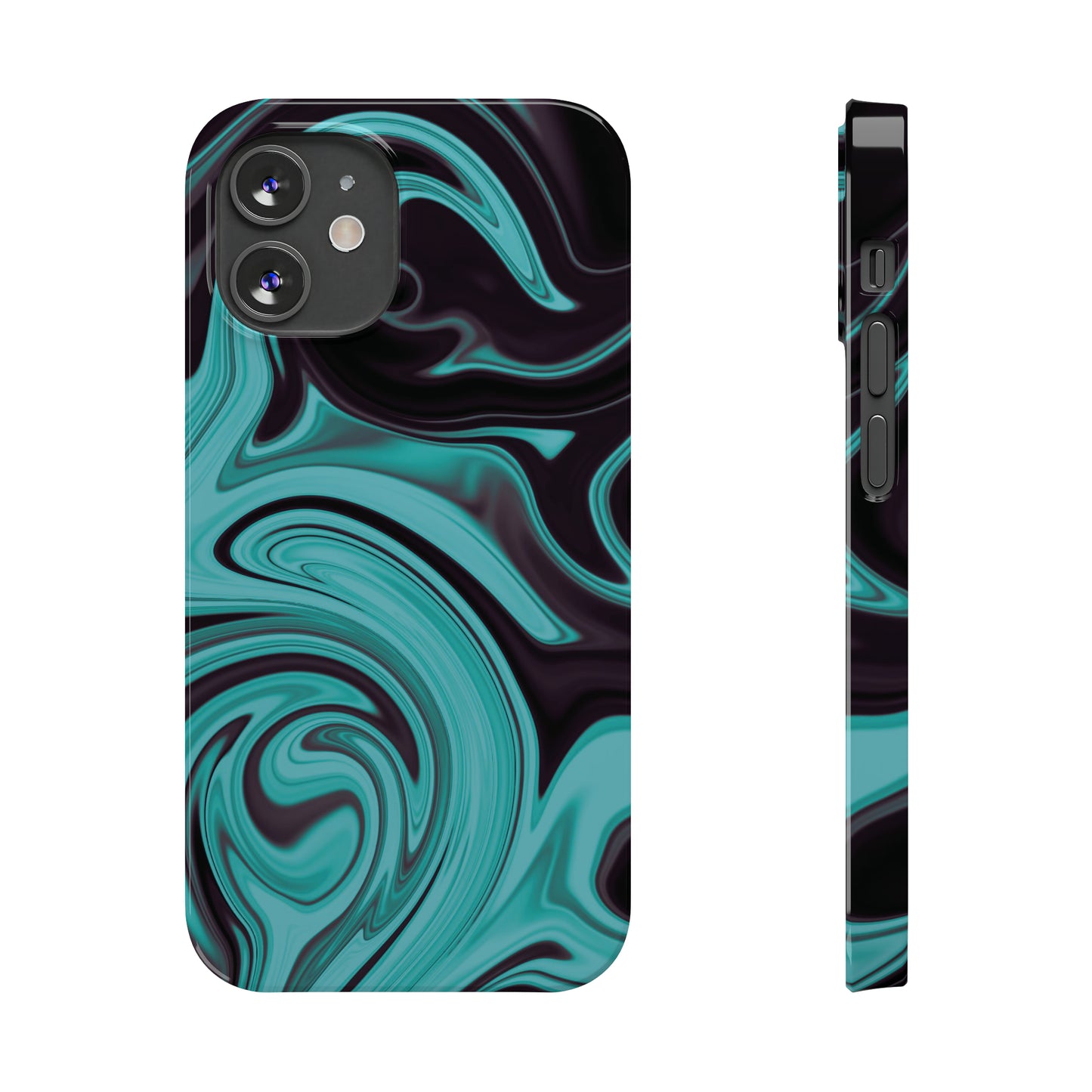 Aqua liquid marble pattern Snap Case