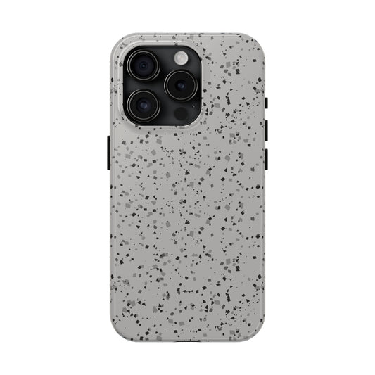 Grey Terrazzo Tough iPhone Case