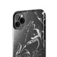 Grey & White liquid paint pattern Tough Case