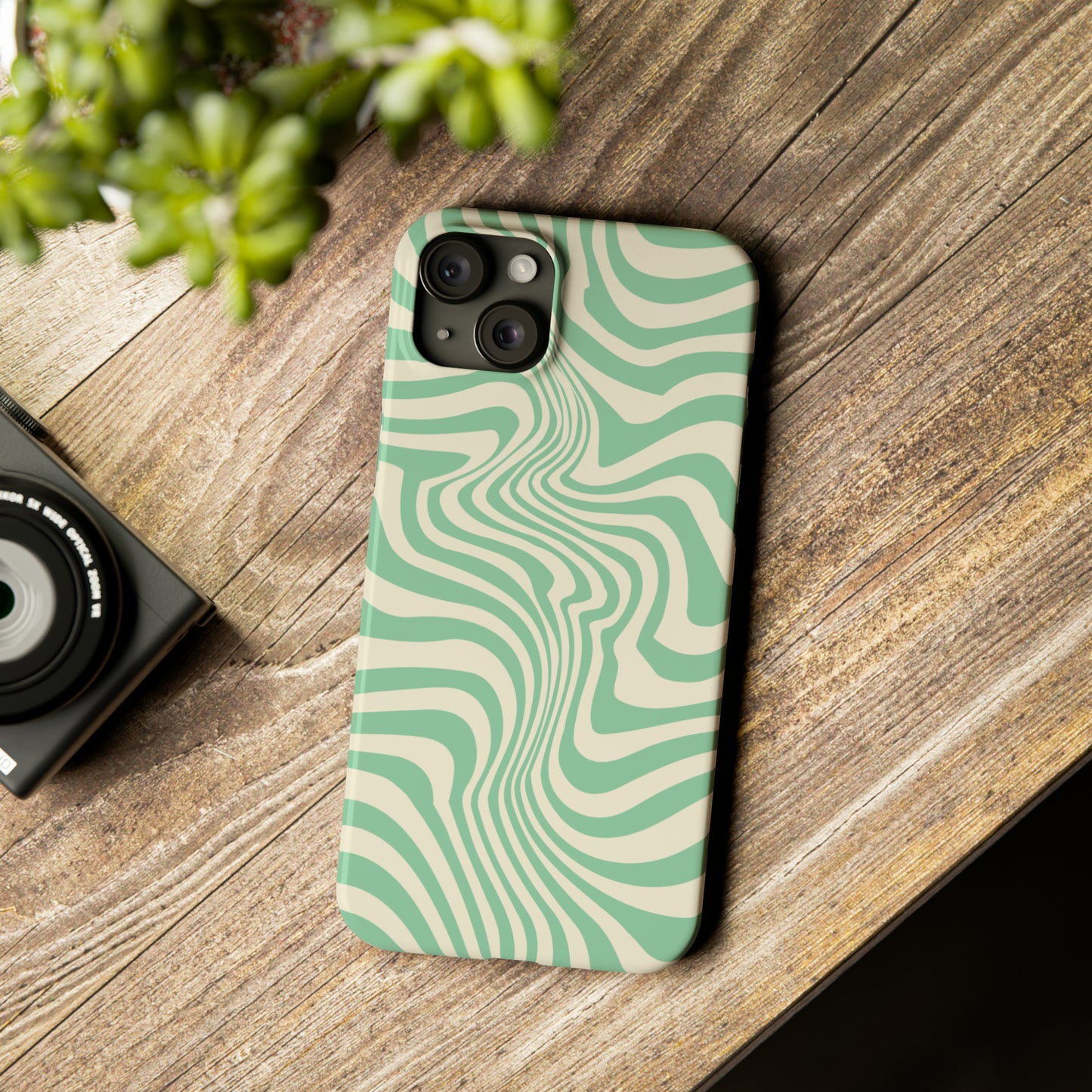 Pistachio Swirls Snap Case