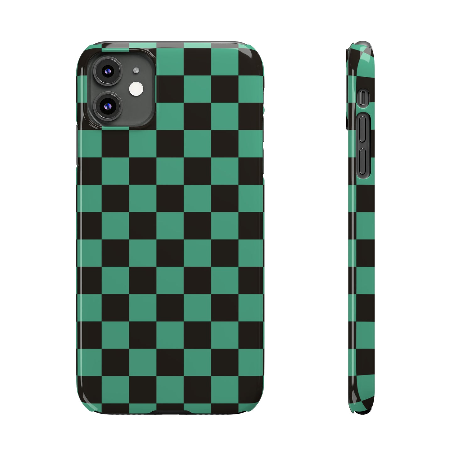 Green Checkers Snap Case