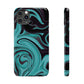 Aqua liquid marble pattern Snap Case