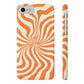 Orange Dizzy Spiral Snap Case