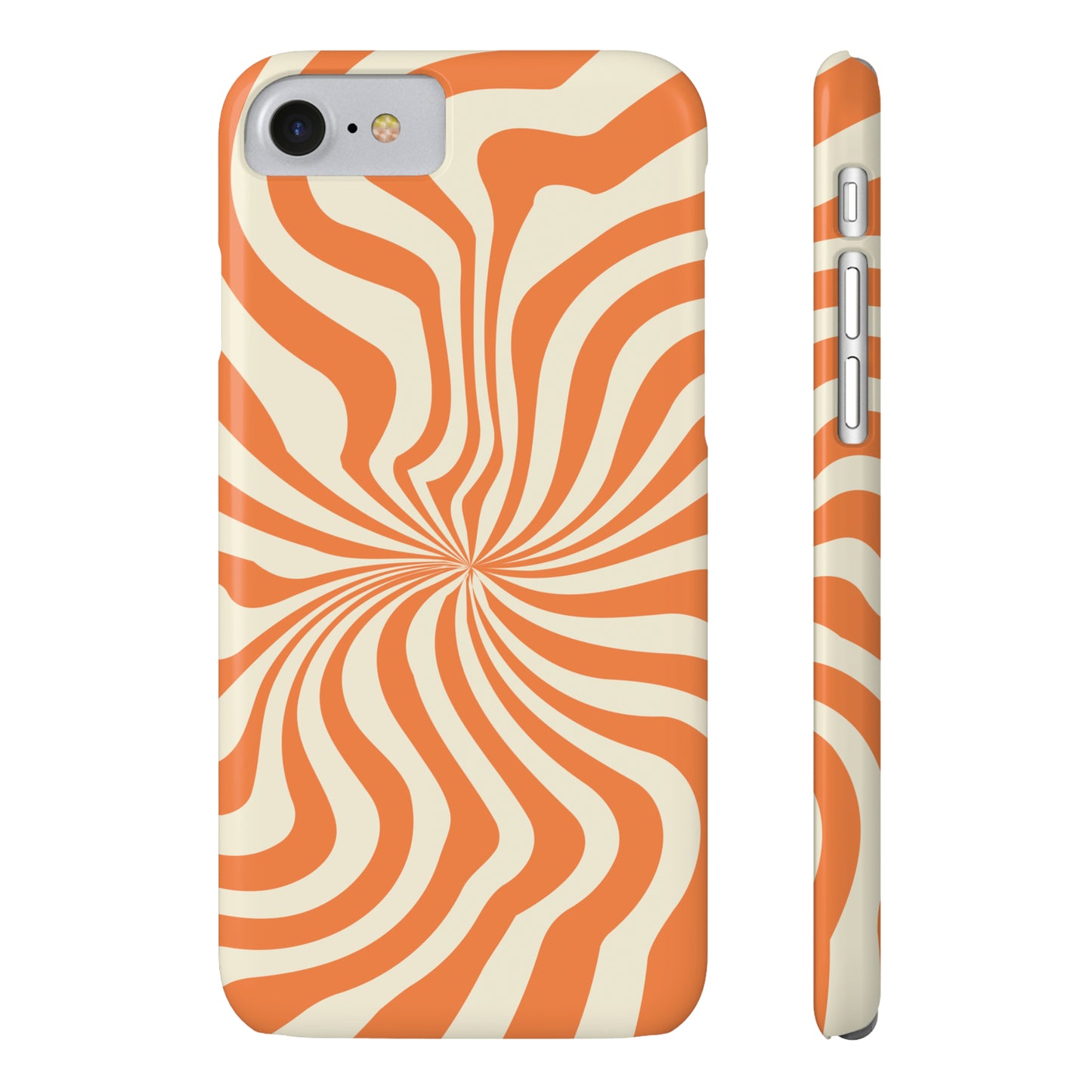 Orange Dizzy Spiral Snap Case