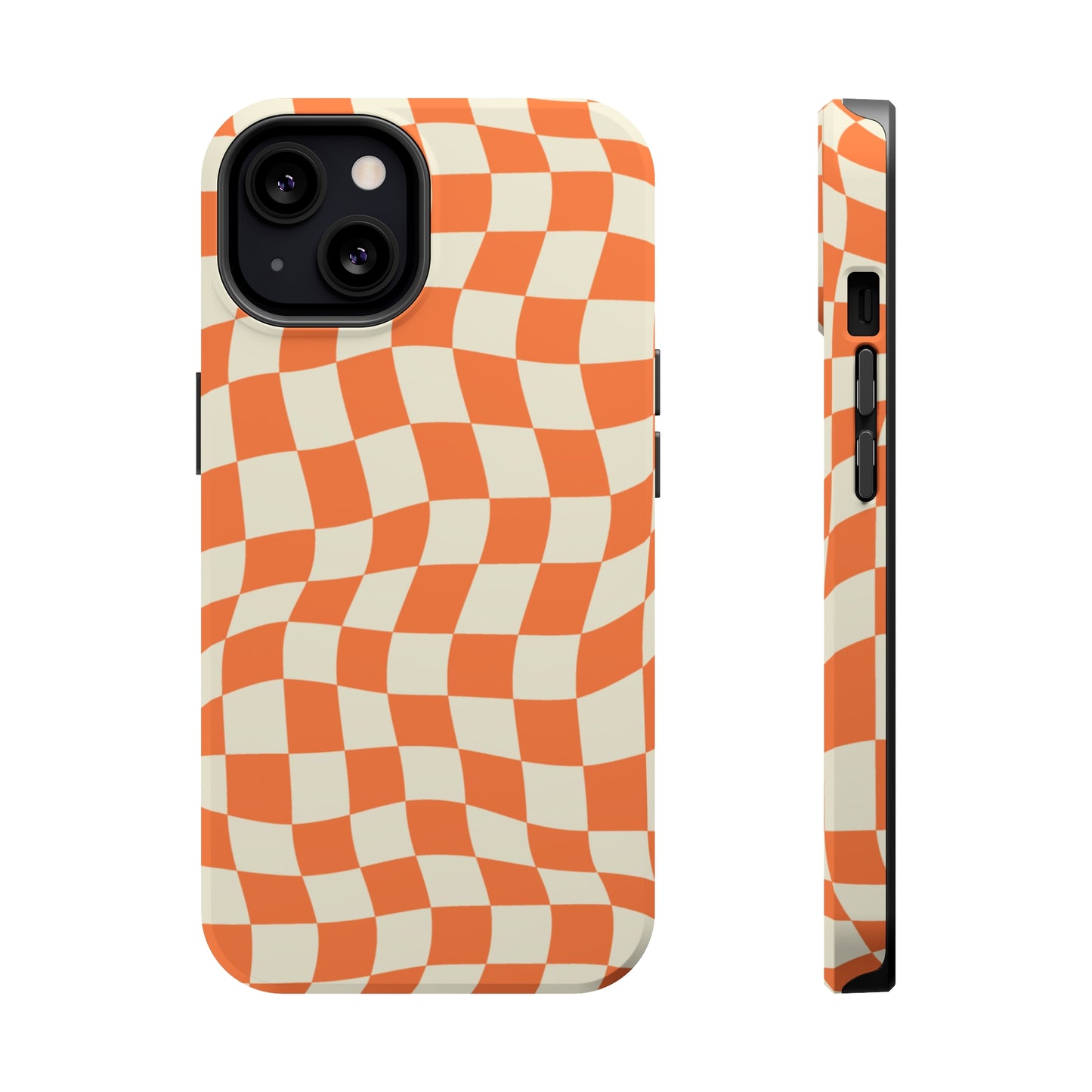 Retro Orange Peel Crazy Checkers MagSafe Tough Case