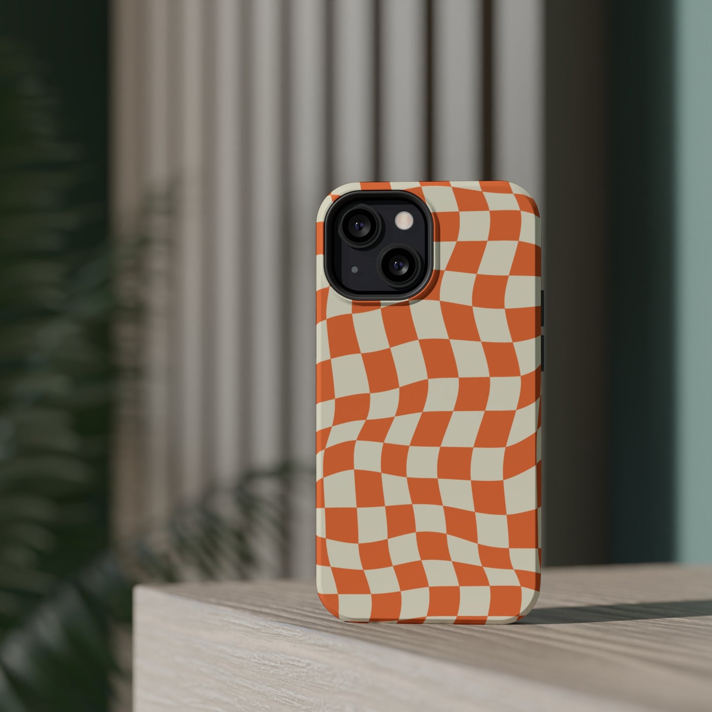 Retro Orange Peel Crazy Checkers MagSafe Tough Case