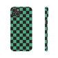 Green Checkers Snap Case