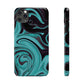 Aqua liquid marble pattern Snap Case