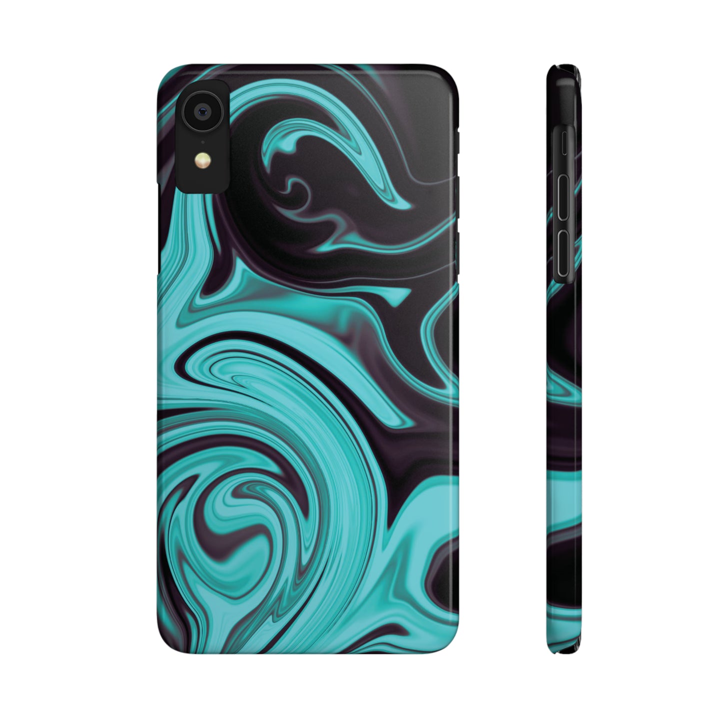 Aqua liquid marble pattern Snap Case