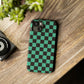 Green Checkers Snap Case