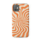 Orange Dizzy Spiral Snap Case