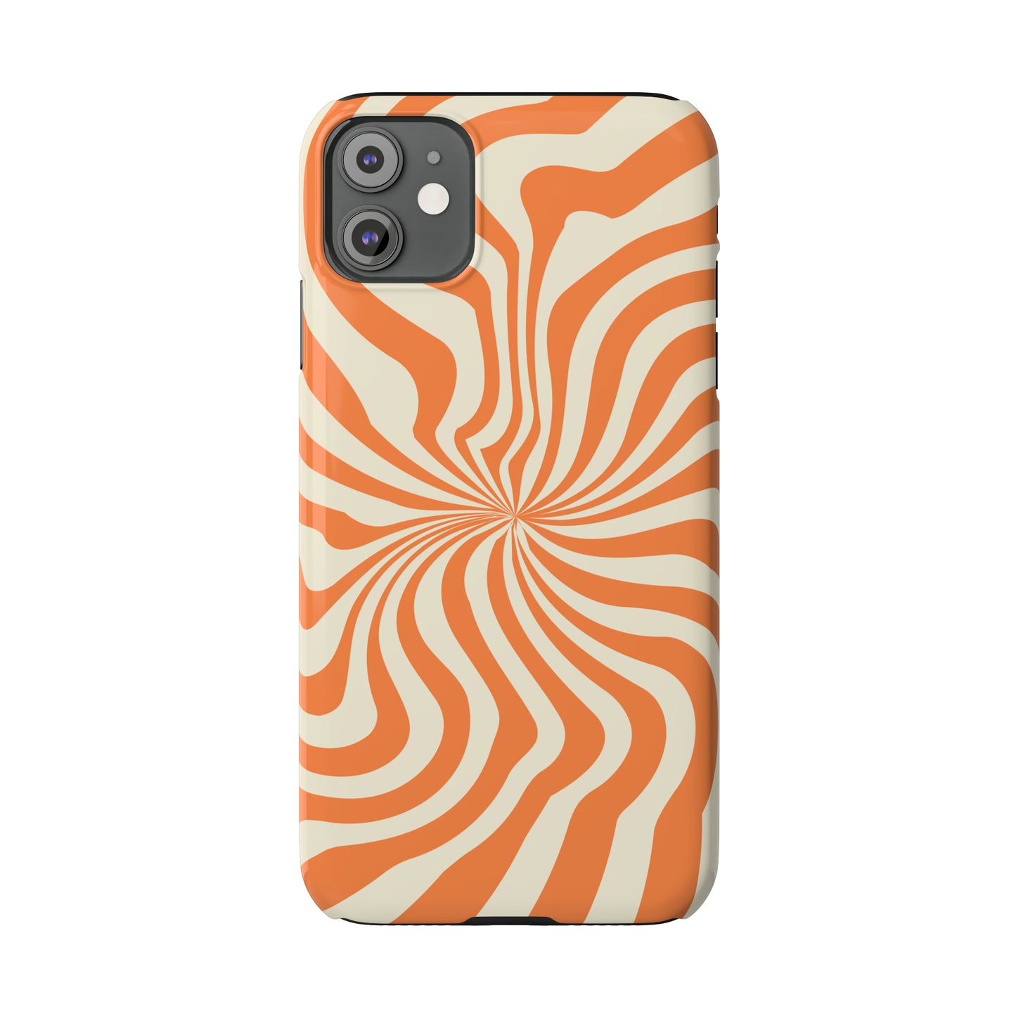 Orange Dizzy Spiral Snap Case