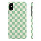 Retro Mint Checkers Snap Case