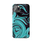 Aqua liquid marble pattern Snap Case