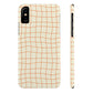 Soft Beige Dizzy Grid Snap Case