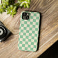 Retro Mint Checkers Snap Case