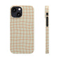 Soft Beige Dizzy Grid Snap Case