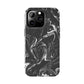 Grey & White liquid paint pattern Tough Case