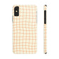 Soft Beige Dizzy Grid Snap Case