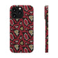 Red Snake Skin Snap Case